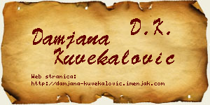 Damjana Kuvekalović vizit kartica